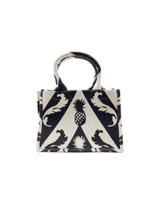 NEWGEN Dark Brown And Cream Giles Designer Tote Bag